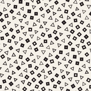 Sorunsuz ilkel karmakarışık minimalizm desenleri. Geometrik şekiller rastgele dağılmış. Arka plan tasarım