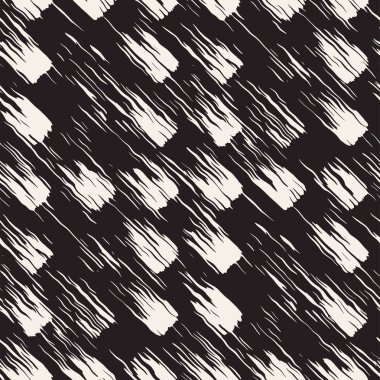 Vektör Dikişsiz desen fırça çizgileri ve vuruş. Siyah ve beyaz arka plan mürekkep elemanları ile. El doku boyalı.