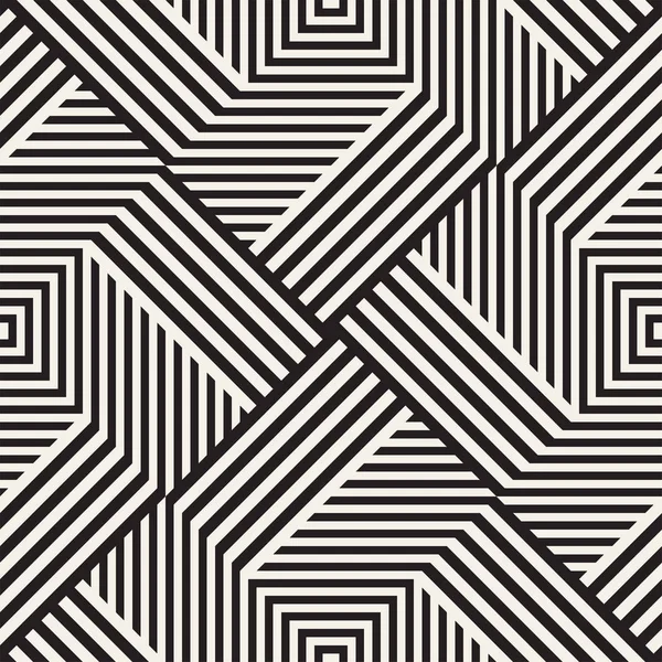 Soyut geometrik desen çizgili satırlar. Sorunsuz vektör ackground. Siyah ve beyaz kafes doku.