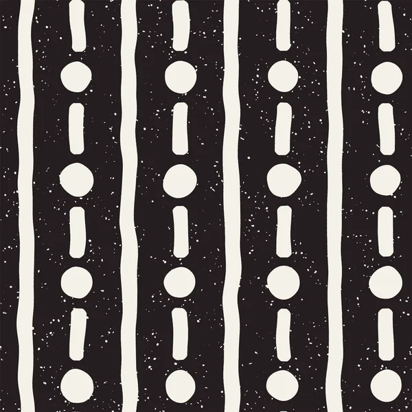 El ile Seamless Modeli hatları çizilmiş. Arka plan serbest fırça darbeleriyle. Siyah ve beyaz doku. Kağıt ambalaj için süsleme.