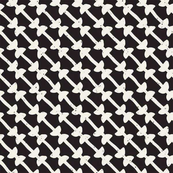 El ile Seamless Modeli hatları çizilmiş. Arka plan serbest fırça darbeleriyle. Siyah ve beyaz doku. Kağıt ambalaj için süsleme.