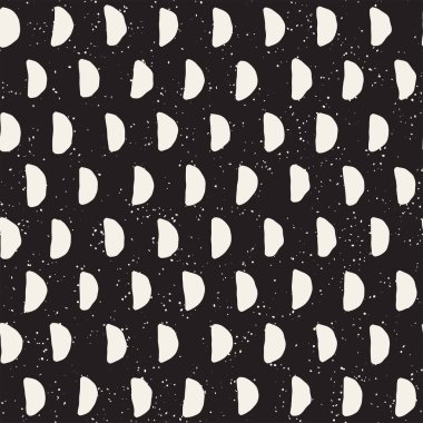 El ile Seamless Modeli hatları çizilmiş. Arka plan serbest fırça darbeleriyle. Siyah ve beyaz doku. Kağıt ambalaj için süsleme.