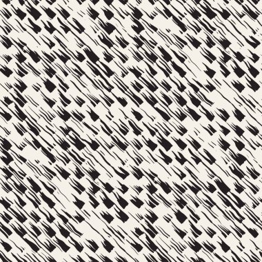 Vektör Dikişsiz desen fırça çizgileri ve vuruş. Siyah ve beyaz arka plan mürekkep elemanları ile. El doku boyalı.