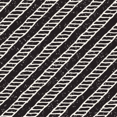 Elle çizilmiş seamless modeli. Soyut geometrik döşeme arka plan siyah ve beyaz. Vektör şık doodle hat kafes