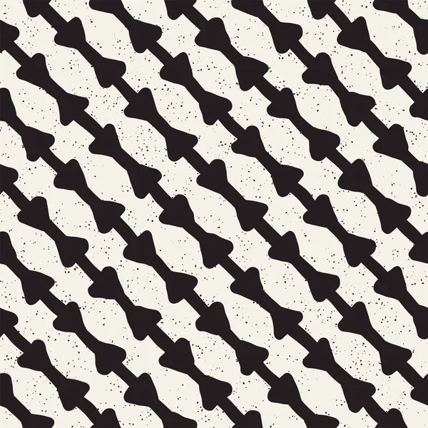 El ile Seamless Modeli hatları çizilmiş. Arka plan serbest fırça darbeleriyle. Siyah ve beyaz doku. Kağıt ambalaj için süsleme.