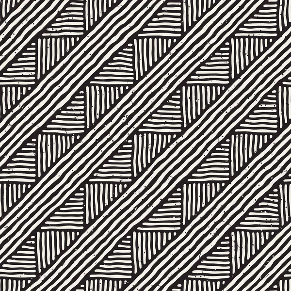 Elle çizilmiş stil etnik seamless modeli. Soyut geometrik çizgiler arka plan siyah ve beyaz.