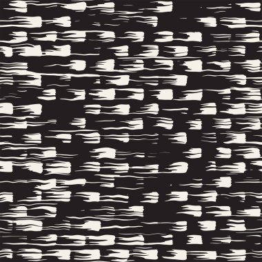 Vektör Dikişsiz desen fırça çizgileri ve vuruş. Siyah ve beyaz arka plan mürekkep elemanları ile. El doku boyalı.