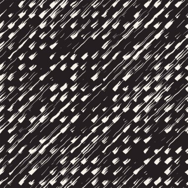 Vektör Dikişsiz desen fırça çizgileri ve vuruş. Siyah ve beyaz arka plan mürekkep elemanları ile. El doku boyalı.