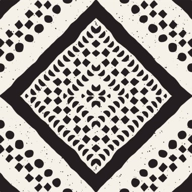 Elle çizilmiş Dikişsiz desen çizdi. Vektör aşiret tasarım arka plan. Etnik motif. Geometrik etnik Şerit çizgileri resimde. Sanat baskı, tekstil, duvar kağıdı, kağıt ambalaj için.