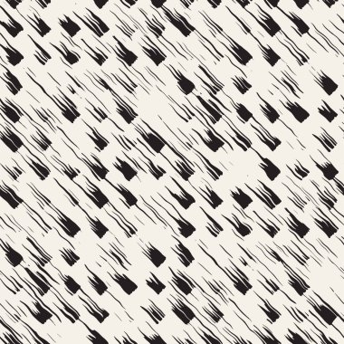 Vektör Dikişsiz desen fırça çizgileri ve vuruş. Siyah ve beyaz arka plan mürekkep elemanları ile. El doku boyalı.