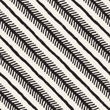 Elle çizilmiş seamless modeli. Soyut geometrik döşeme arka plan siyah ve beyaz. Vektör şık doodle hat kafes