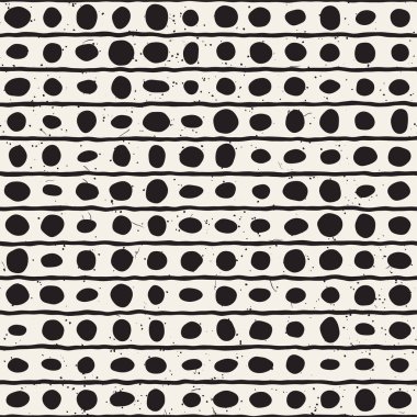 Elle çizilmiş stil etnik seamless modeli. Arka plan siyah ve beyaz soyut geometrik şekiller.