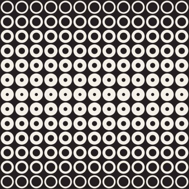 Siyah-beyaz desen arka plan soyut. Kesintisiz geometrik daire yarı ton. Şık modern doku