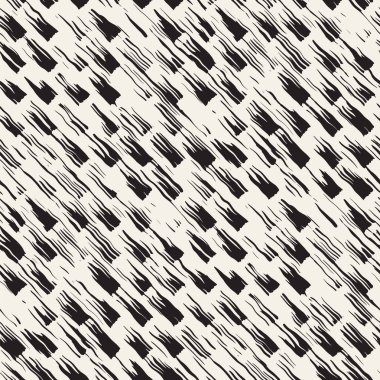 Vektör Dikişsiz desen fırça çizgileri ve vuruş. Siyah ve beyaz arka plan mürekkep elemanları ile. El doku boyalı.