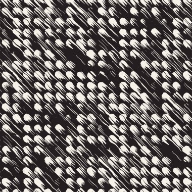 Vektör Dikişsiz desen fırça çizgileri ve vuruş. Siyah ve beyaz arka plan mürekkep elemanları ile. El doku boyalı.