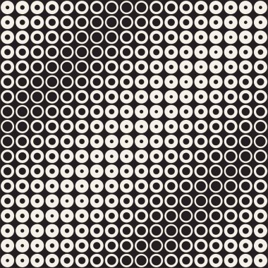 Siyah-beyaz desen arka plan soyut. Kesintisiz geometrik daire yarı ton. Şık modern doku