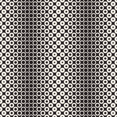 Siyah-beyaz desen arka plan soyut. Kesintisiz geometrik daire yarı ton. Şık modern doku
