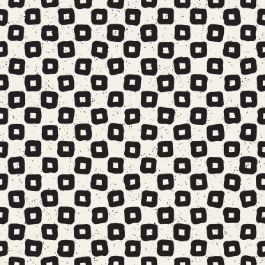 El ile Seamless Modeli hatları çizilmiş. Arka plan serbest fırça darbeleriyle. Siyah ve beyaz doku. Kağıt ambalaj için süsleme.