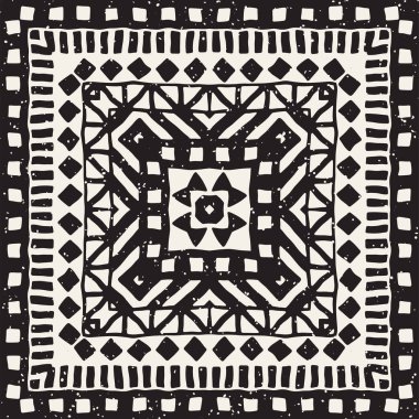 Elle çizilmiş Dikişsiz desen çizdi. Vektör aşiret tasarım arka plan. Etnik motif. Geometrik etnik Şerit çizgileri resimde. Sanat baskı, tekstil, duvar kağıdı, kağıt ambalaj için.