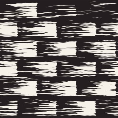 Vektör Dikişsiz desen fırça çizgileri ve vuruş. Siyah ve beyaz arka plan mürekkep elemanları ile. El doku boyalı.