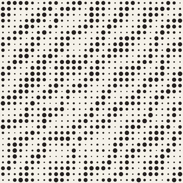 Modern Stylish Halftone Texture. Endless Abstract Background With Circles. Vector Seamless Mosaic Pattern. — Stock Vector