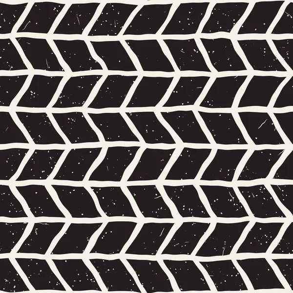 Elle çizilmiş seamless modeli. Soyut geometrik döşeme arka plan siyah ve beyaz. Vektör şık doodle hat kafes