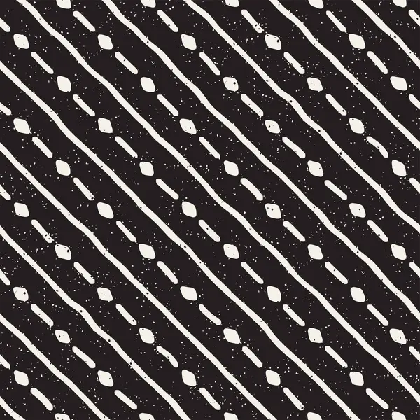 El ile Seamless Modeli hatları çizilmiş. Arka plan serbest fırça darbeleriyle. Siyah ve beyaz doku. Kağıt ambalaj için süsleme.