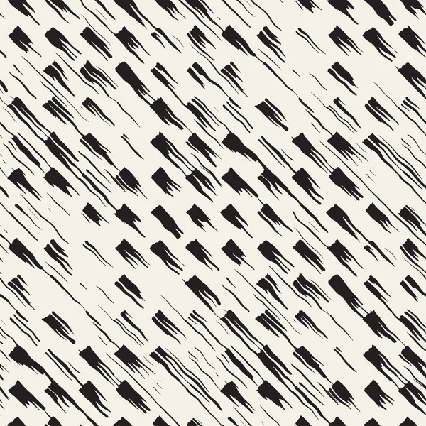 Vektör Dikişsiz desen fırça çizgileri ve vuruş. Siyah ve beyaz arka plan mürekkep elemanları ile. El doku boyalı.