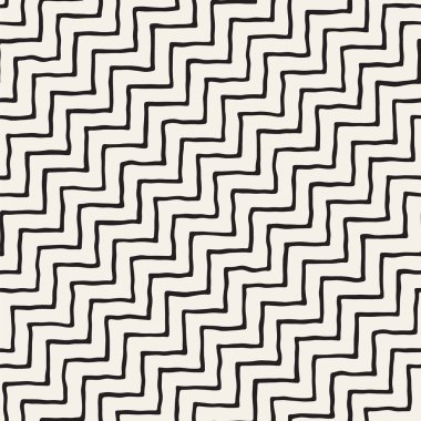 Elle çizilmiş seamless modeli. Soyut geometrik döşeme arka plan siyah ve beyaz. Vektör şık doodle hat kafes