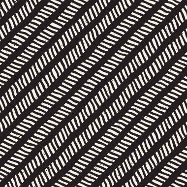 Elle çizilmiş seamless modeli. Soyut geometrik döşeme arka plan siyah ve beyaz. Vektör şık doodle hat kafes