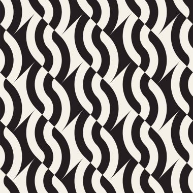 Soyut geometrik desen çizgili satırlar. Sorunsuz vektör ackground. Siyah ve beyaz kafes doku.