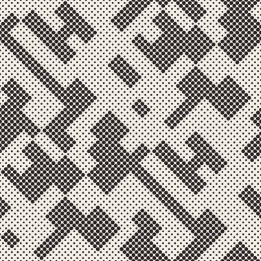 Modern şık noktalı resim doku. Daireler ile sonsuz arka plan. Vektör Dikişsiz mozaik desen.