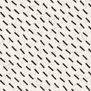 El ile Seamless Modeli hatları çizilmiş. Arka plan serbest fırça darbeleriyle. Siyah ve beyaz doku. Kağıt ambalaj için süsleme.