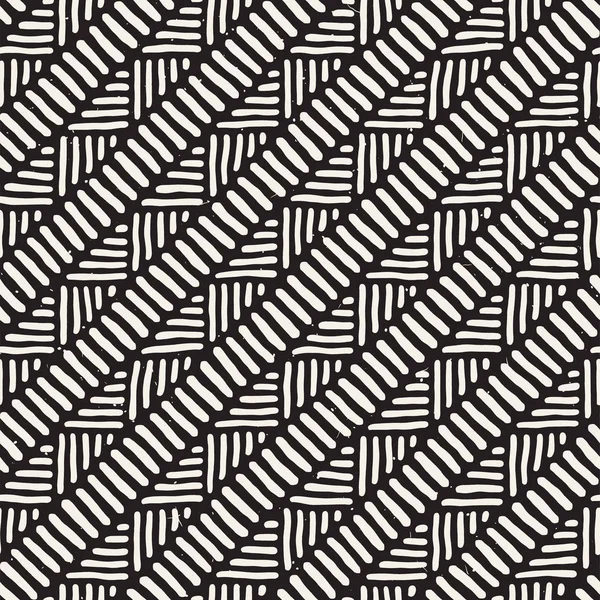 Elle çizilmiş stil etnik seamless modeli. Soyut geometrik çizgiler arka plan siyah ve beyaz.