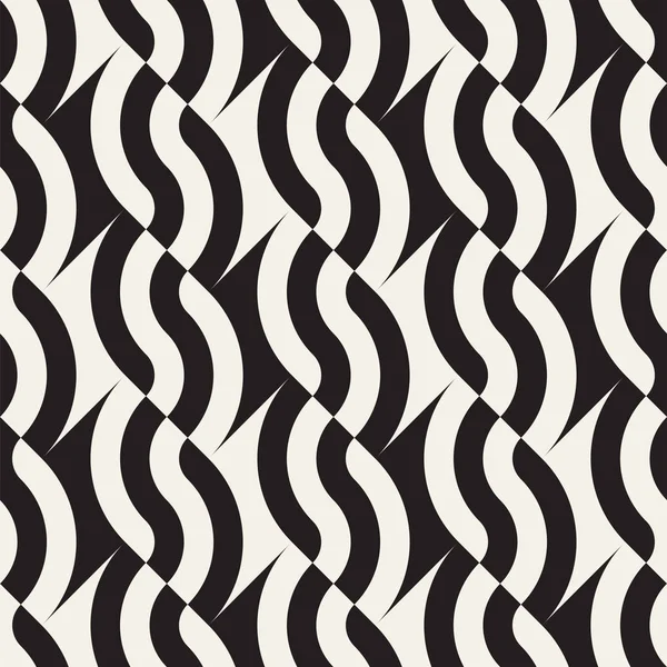 Soyut geometrik desen çizgili satırlar. Sorunsuz vektör ackground. Siyah ve beyaz kafes doku.