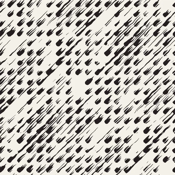 Vektör Dikişsiz desen fırça çizgileri ve vuruş. Siyah ve beyaz arka plan mürekkep elemanları ile. El doku boyalı.