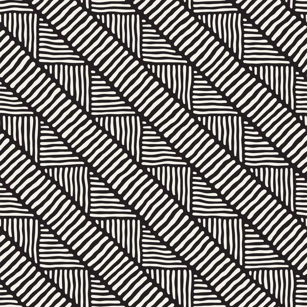 Elle çizilmiş stil etnik seamless modeli. Soyut geometrik döşeme arka plan siyah ve beyaz.
