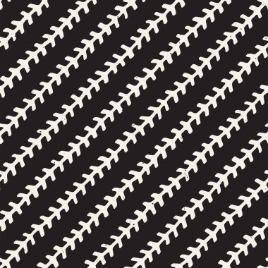 El ile Dikişsiz desen fırça darbeleriyle çizilmiş. Doodle grunge illüstrasyon mürekkep. Geometrik vektör desen.