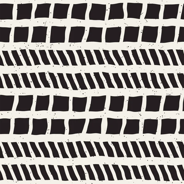 El ile Dikişsiz desen fırça darbeleriyle çizilmiş. Doodle grunge illüstrasyon mürekkep. Geometrik vektör desen.