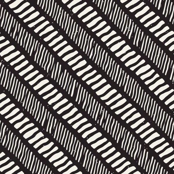 El ile Dikişsiz desen fırça darbeleriyle çizilmiş. Doodle grunge illüstrasyon mürekkep. Geometrik vektör desen.