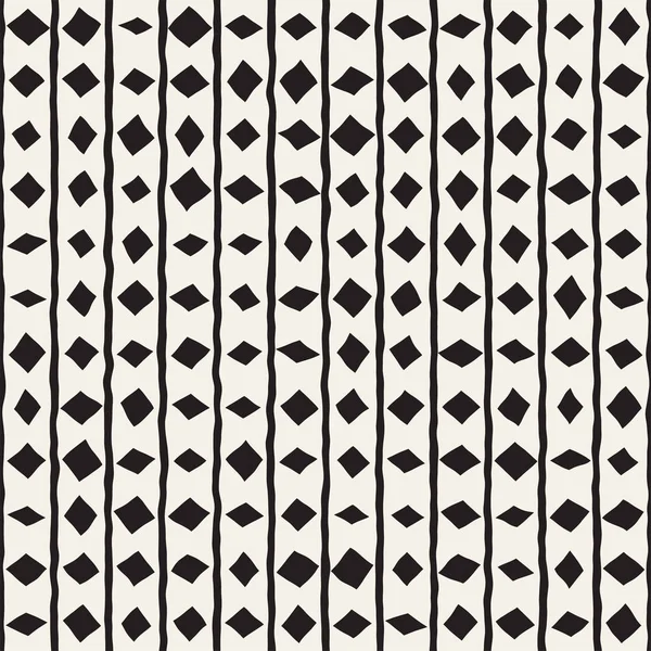 Elle çizilmiş stil etnik seamless modeli. Arka plan siyah ve beyaz soyut geometrik şekiller.