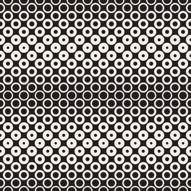 Siyah-beyaz desen arka plan soyut. Kesintisiz geometrik daire yarı ton. Şık modern doku