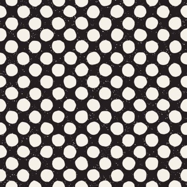 El ile Seamless Modeli hatları çizilmiş. Arka plan serbest fırça darbeleriyle. Siyah ve beyaz doku. Kağıt ambalaj için süsleme.