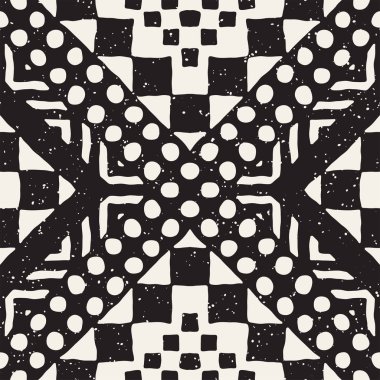 Elle çizilmiş Dikişsiz desen çizdi. Vektör aşiret tasarım arka plan. Etnik motif. Geometrik etnik Şerit çizgileri resimde. Sanat baskı, tekstil, duvar kağıdı, kağıt ambalaj için.