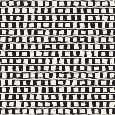 Elle çizilmiş stil etnik seamless modeli. Arka plan siyah ve beyaz soyut geometrik şekiller.