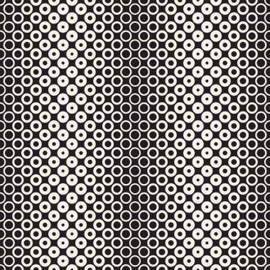 Siyah-beyaz desen arka plan soyut. Kesintisiz geometrik daire yarı ton. Şık modern doku