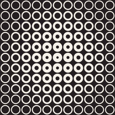 Siyah-beyaz desen arka plan soyut. Kesintisiz geometrik daire yarı ton. Şık modern doku