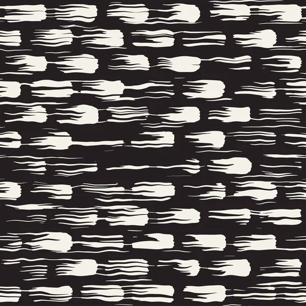 Vektör Dikişsiz desen fırça çizgileri ve vuruş. Siyah ve beyaz arka plan mürekkep elemanları ile. El doku boyalı.