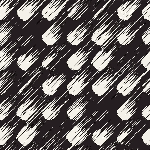 Vektör Dikişsiz desen fırça çizgileri ve vuruş. Siyah ve beyaz arka plan mürekkep elemanları ile. El doku boyalı.