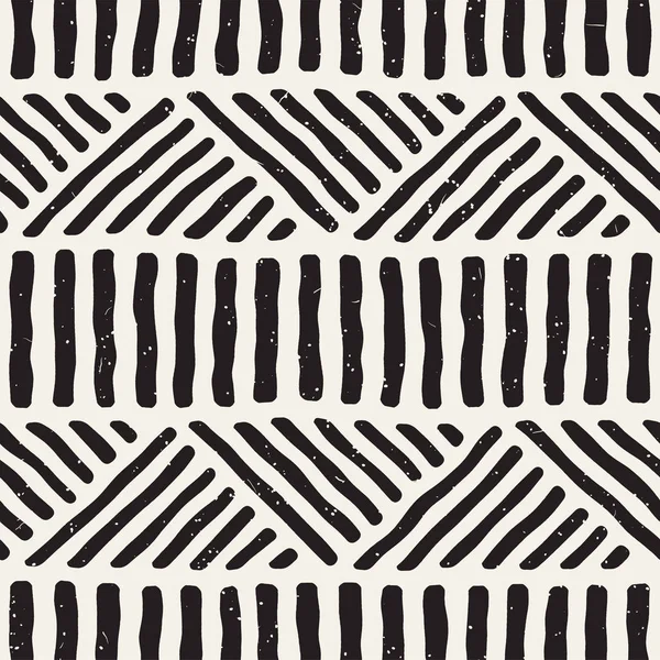 Elle çizilmiş stil etnik seamless modeli. Soyut geometrik döşeme arka plan siyah ve beyaz.